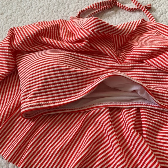 Cupshe Stripe High Waisted  Bikini Sets Tank Top Swimsuit - Picture 3 of 5